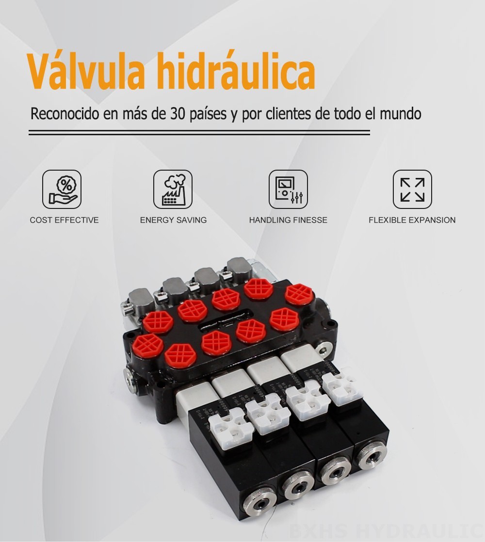 Q45 Solenoide y manual 4 carretes Válvula Direccional Monobloque